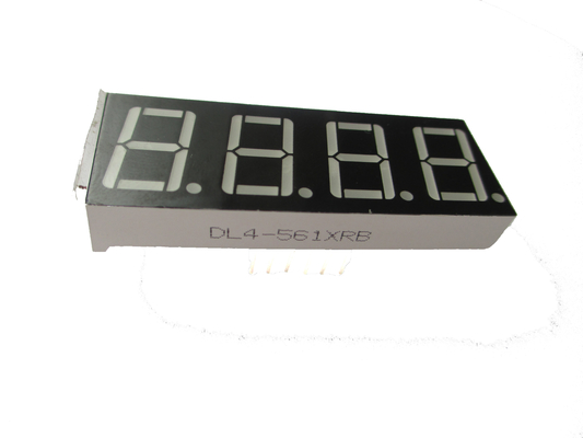 0.56'' DIP Type 4 Digit 7 Segment Display GaAlAs material led numeric display GaP Chip for clock gas station