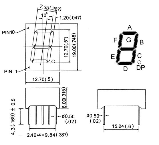 Common Cathode 7 Segment Display Pin Diagram - Diagram Media