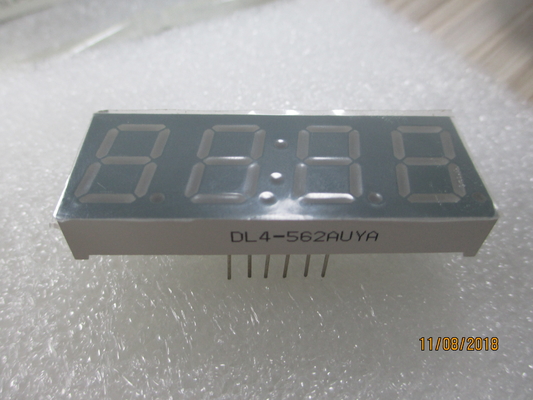 4 Digit 7 Segment LED Displays Gray Surface 6 Pins 0.56'' 14.2mm DIP Type 2.2V