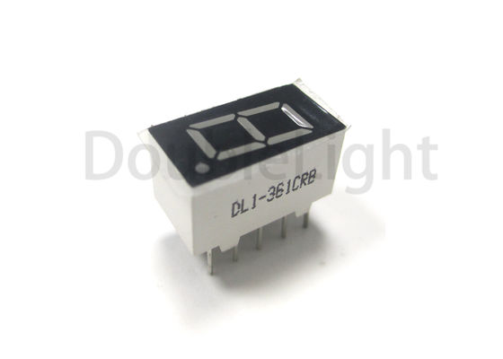 0.36 Inch Single Digit Numeric Displays Peak Emission Wavelength 660nm