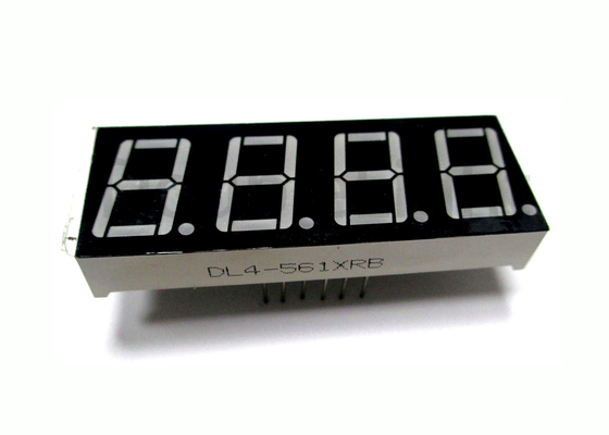 0.56" Quadruple 4 Digit Seven Segment Display , Led Numeric Display Black Surface