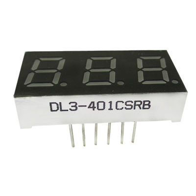 Hyper Red AlGaInP 0.40&quot; 632nm Triple Digit Numeric 7 segment led Displays