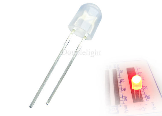 Elliptical 632nm 25mA 1000-1800mcd Led Emitting Diode