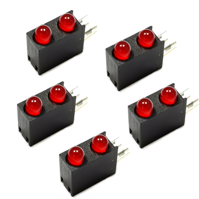 Two Red Round 3.0 mm Indicator LED , Indicator Housing Power Led Diode
