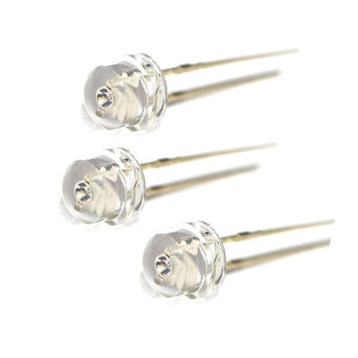 Flange Wide Viewing Angle Type White Indicator LED 4.80mm 80 Deg Viewing Angle