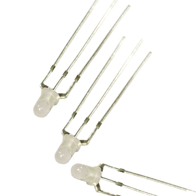 White Diffused 3mm Indicator LED / Multi Color Led Diode With 1.9-2.0v Voltage Common anode