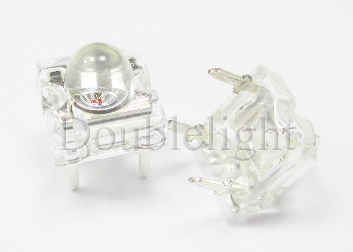 Square Shape 5Ф Dome 4 Lead Ultra Red LED Light Chip 100mA Peak Forward ...