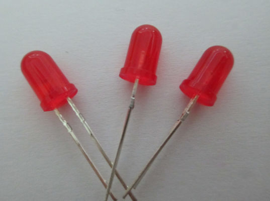 Ultra brightness DIP red light emitting diode 60 Deg PI5mm