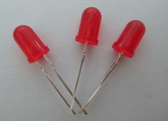 Ultra brightness DIP red light emitting diode 60 Deg PI5mm