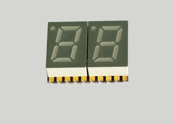 Yellow Green 0.36 inch dual digit 7 Segment LED Displays Peak Emission Wavelength 573nm