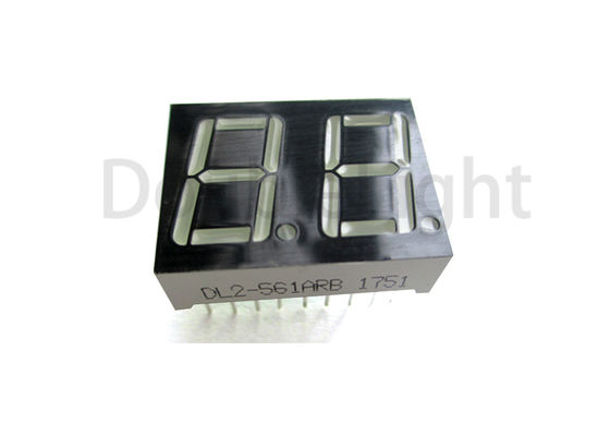 GaP Chip 2 Digit 7 Segment Display Super Bright 640 nm Peak Emission Wavelength