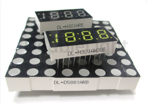 0.32&quot; Triple Half Digit Numeric Displays , 18.8.8 Led Numeric Display Black Surface