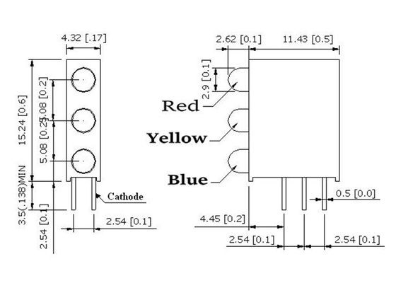 3mm LED Holders RGB Dip Indicator Led Diode fixed in plastic holder housing led lamp for led dash indicator light