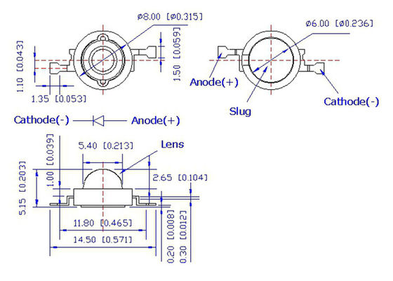 1W High Power Infrared Led 850nm ir emitting diode with Water Clear Lens Type reliability test ir led