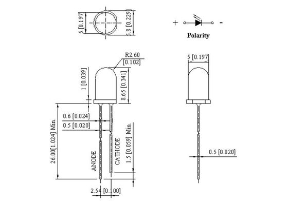 5mm Round T-1 3/4 Type InGaN Led Light Emitting Diode Purple led diode chip for Advertising Signs