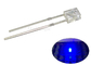 2×5mm Rectangular without Flange led light bulb components Blue power led chip