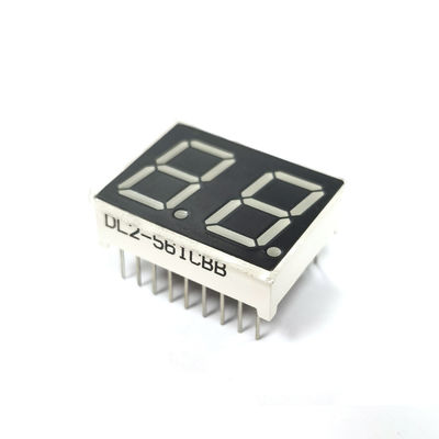 GaP Chip 2 Digit 7 Segment Display Super Bright 640 nm Peak Emission Wavelength